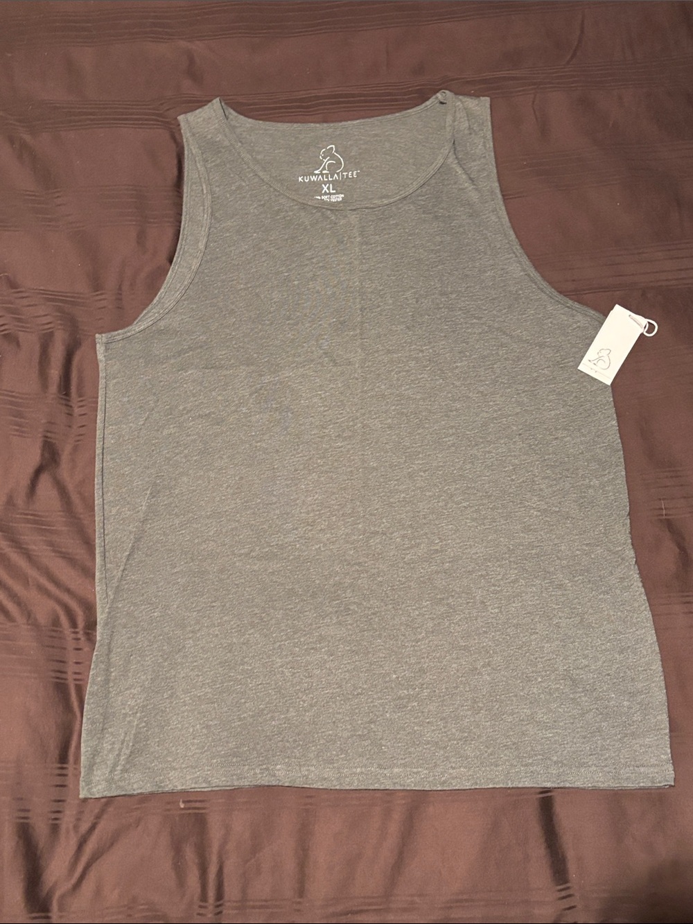 Kuwallatee Men's Heather Gray Tank Top - XL